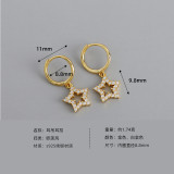 Star Charm Eardrop Ear Clip S925 Silver Earrings
