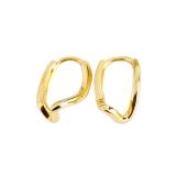 Geometric Smooth-faced Ear Clip S925 Silver Earrings
