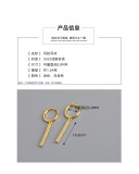 Bar Type Charm Pave cz Ear Clip S925 Earrings