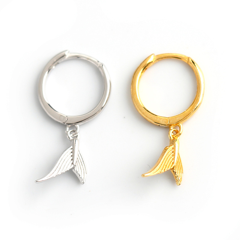 Mermaid Tail Smooth-facced Ear Clip S925 Earrings