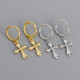 Cross Smooth-faced Ear Clip S925 Earrings