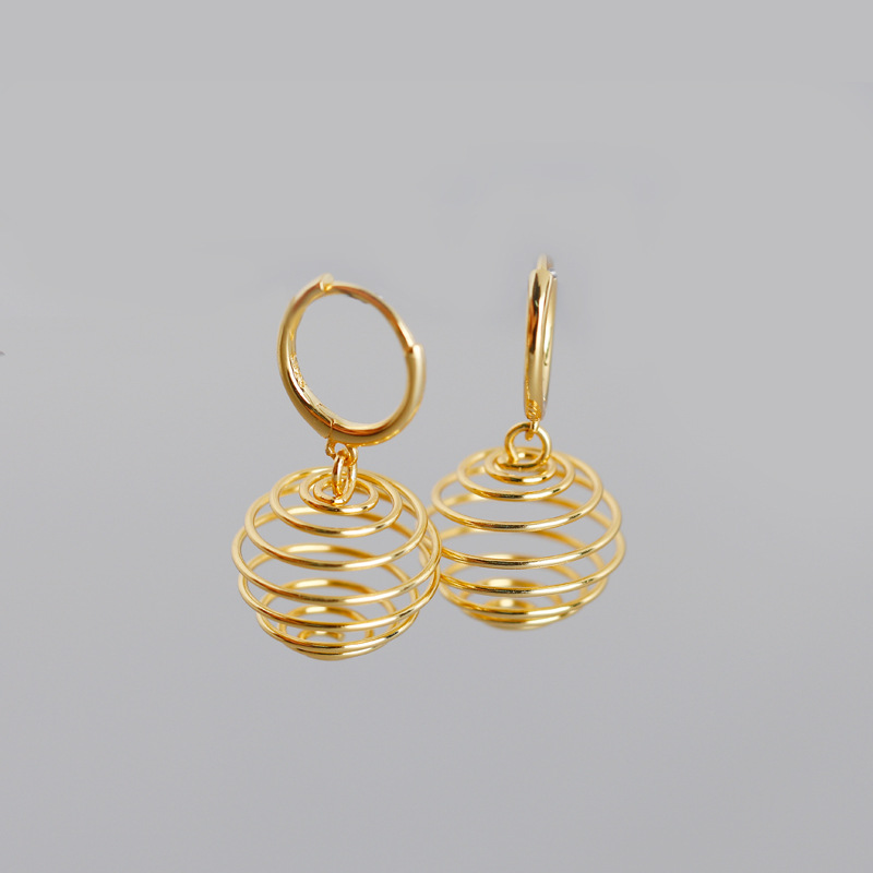 Spring Ball Charm Ear Clip S925 Silver Earrings
