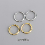 Simple Circle Ear Clip S925 Silver Earrings