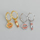 Lip And Lipstick Asymmetric Pave Red Stone Ear Clip S925 Silver Earrings