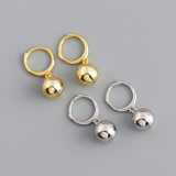 8mm Ballpoint Ear Clip S925 Silver Earrings