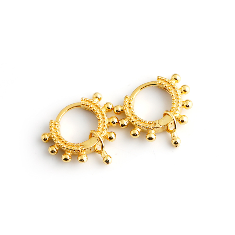 Small Ballpoint Ear Clip S925 Silver Earrings