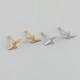 Lightning Charm Pave White Stone S925 Silver Stud Earrings