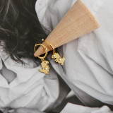 Dinosaur Charm Eardrop Ear Clip S925 Silver Earrings