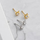 Star Charm Pave White Stone S925 Silver Stud Earrings
