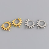 Small Ballpoint Ear Clip S925 Silver Earrings