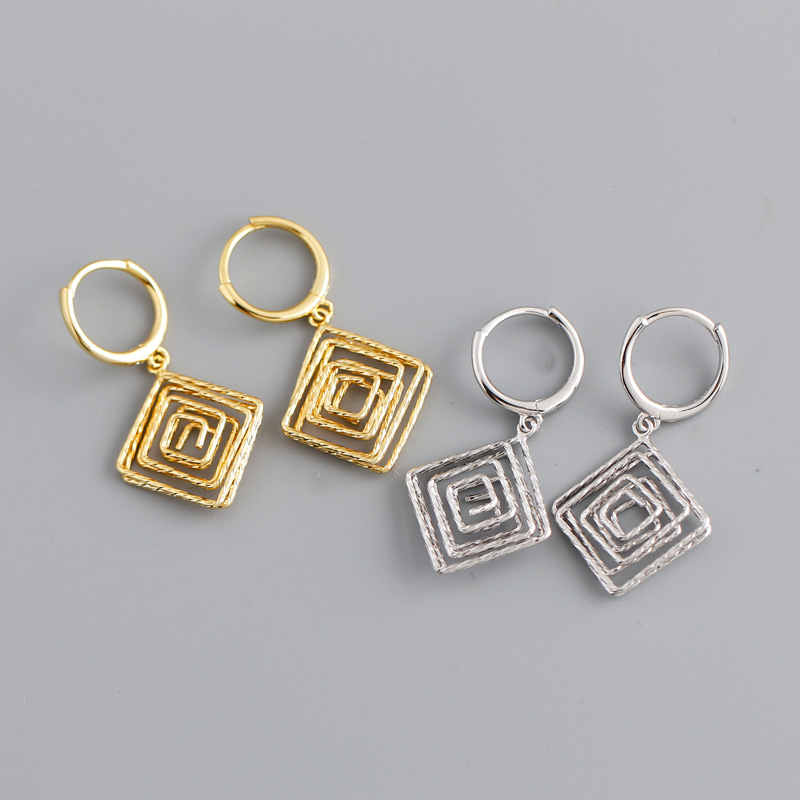 Special Loop Line Charm Ear Clip S925 Silver Earrings