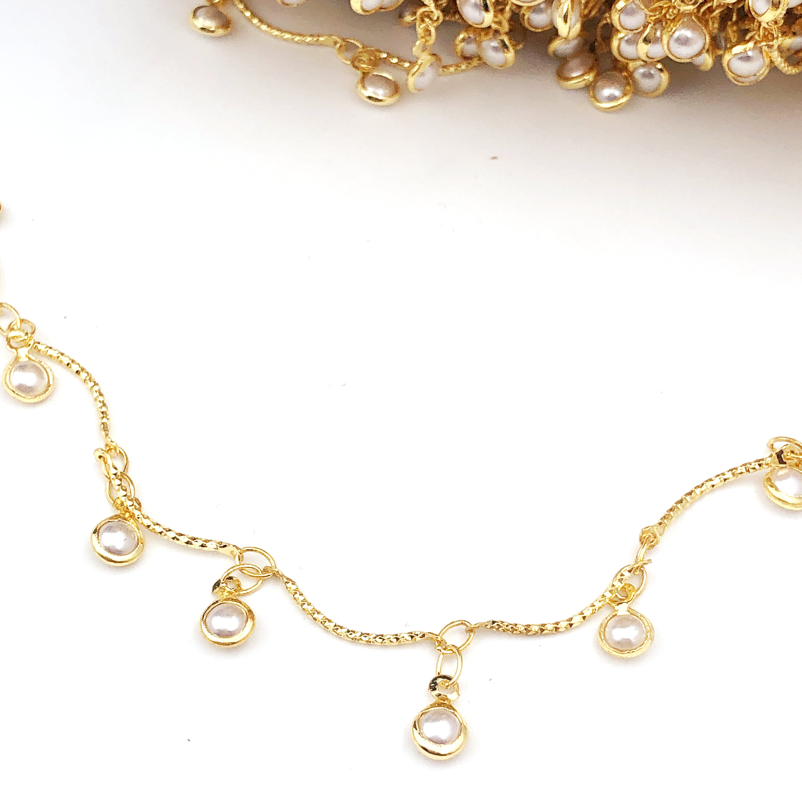 Pearl S shape necklace chain ( price by meter )