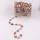 Enamel round colorful eye necklace chain ( price by meter )