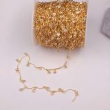 Drop round zircon chain