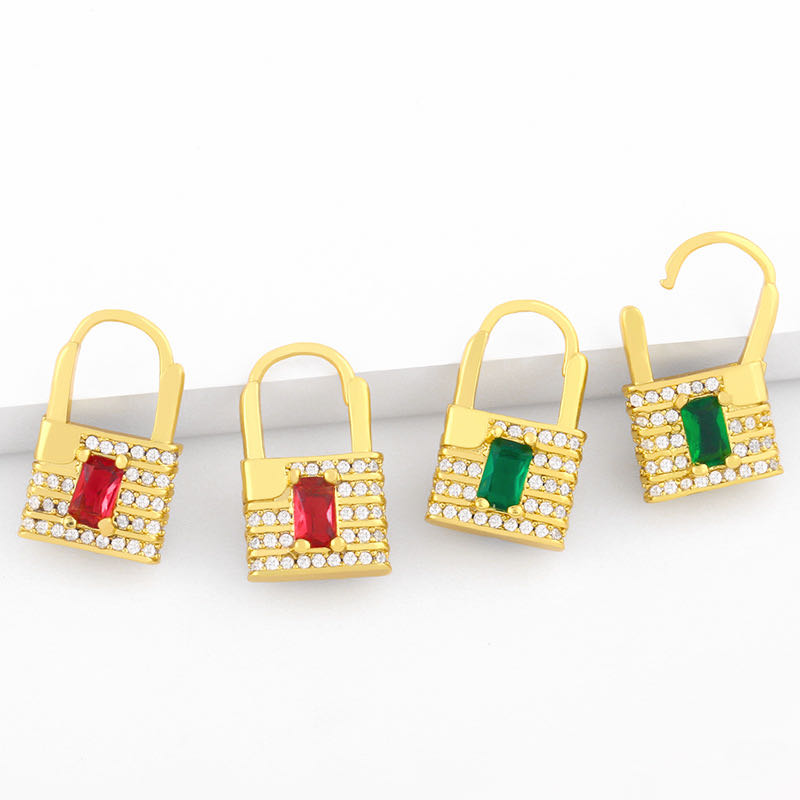 Zircon Lock Earring