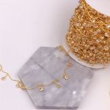 Drop round zircon chain
