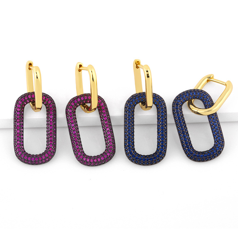 Square Zircon Earring