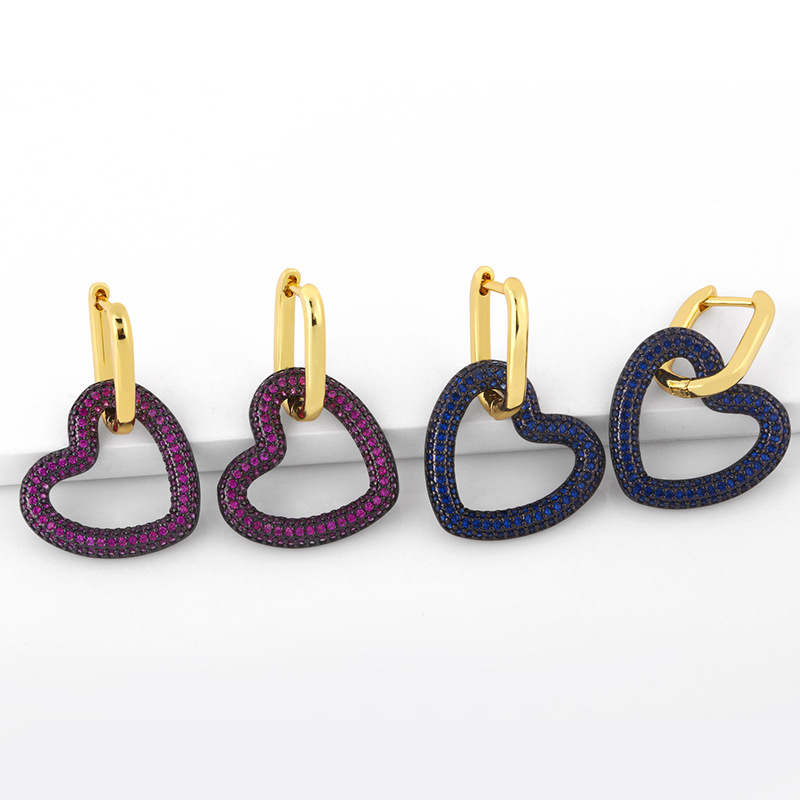 Pave Heart Zircon Earring