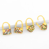 Colorful locker earring