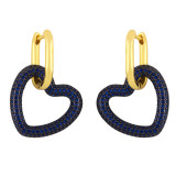 Pave Heart Zircon Earring