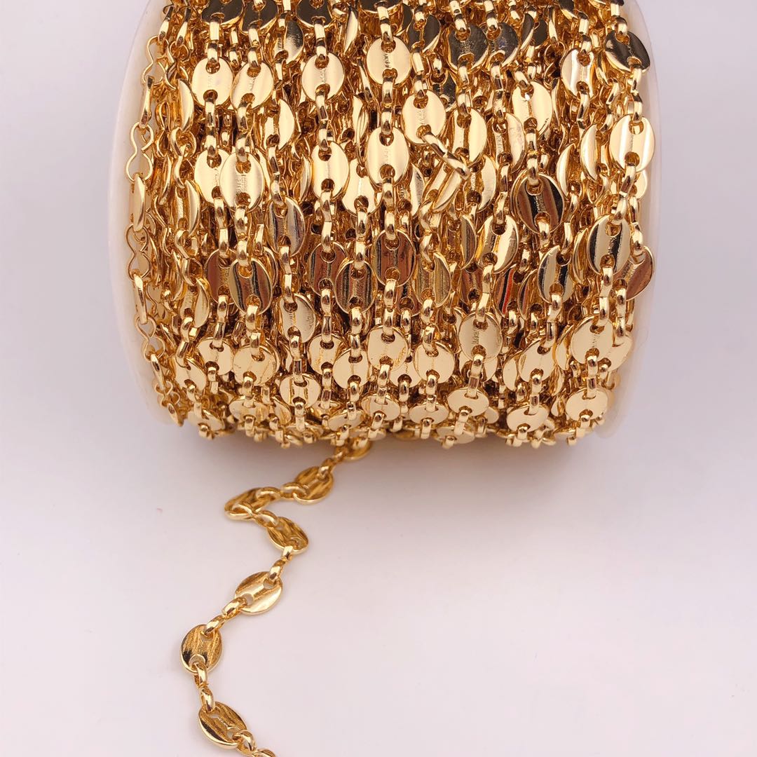 Coffee bean pig nose  chain ( price/meter )