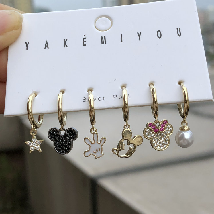 Mickey Cartoon Pendant Earrings