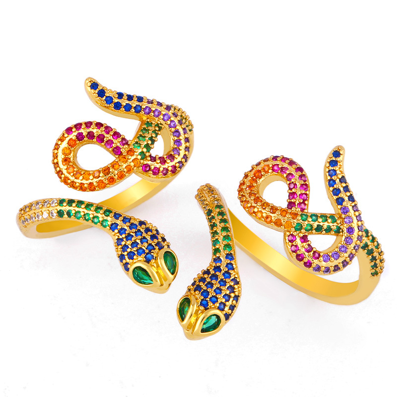 Colorful  Snake Adjustable Ring