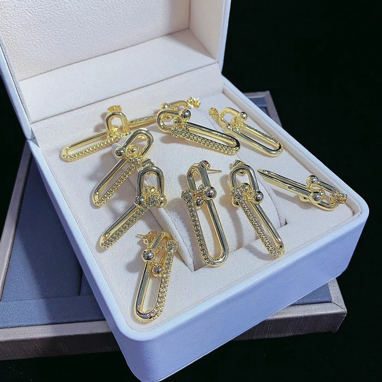 Gold Plating Pave Long Earring