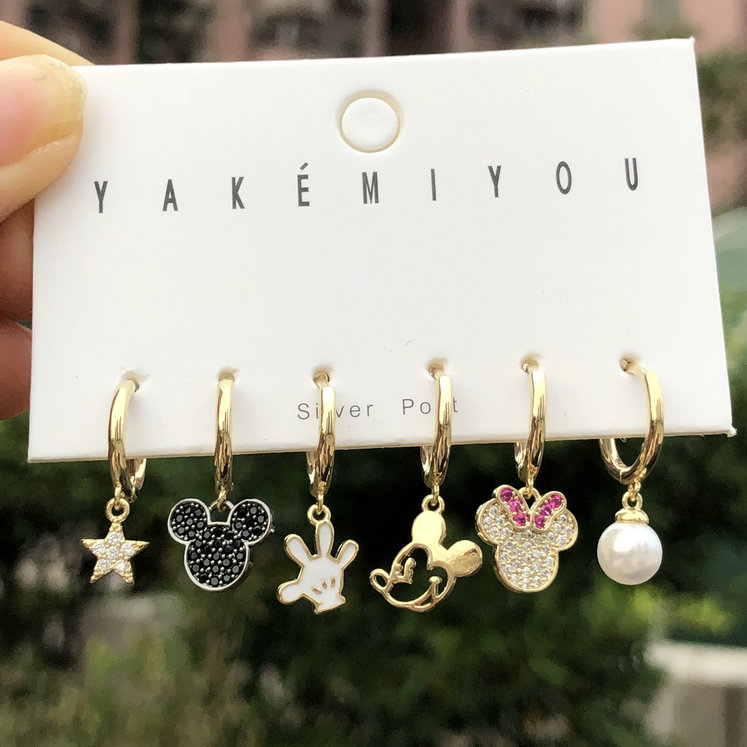 Mickey Cartoon Pendant Earrings