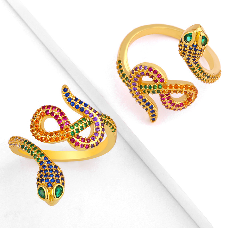 Colorful  Snake Adjustable Ring