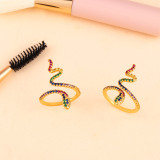 Colorful S Shape Snake Adjustable Ring