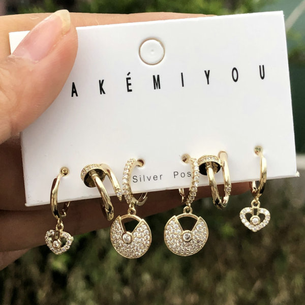 Round Charms Set Earring
