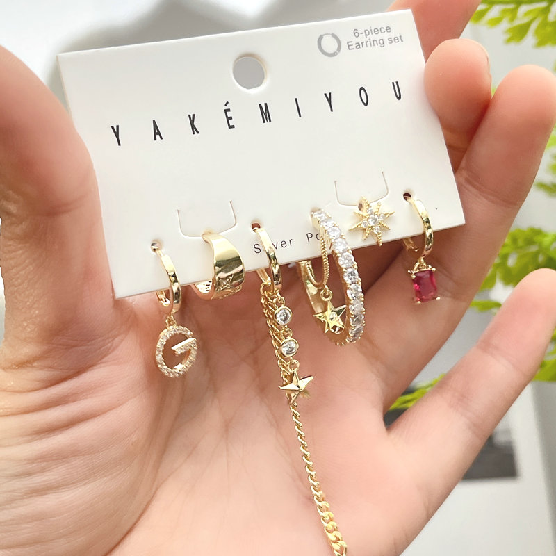 Star charm set earring