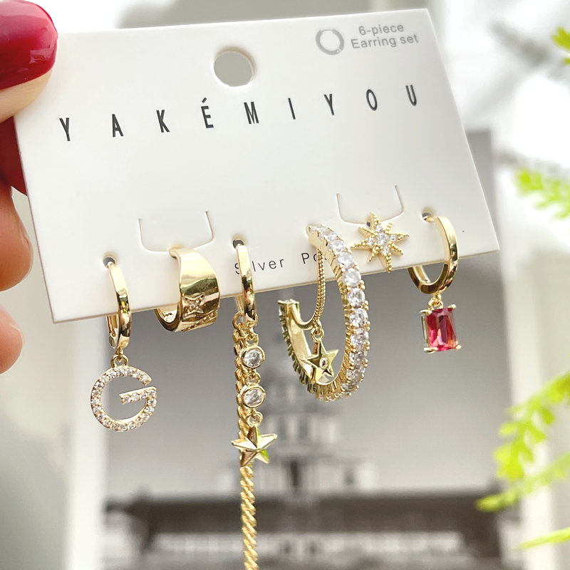 Star charm set earring