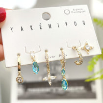 Blue charm set earring