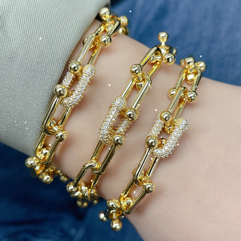 Pave Horseshoe Clasp Bracelet