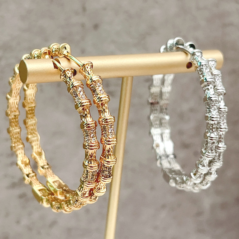 Pave Bonne Big Hoop Earring