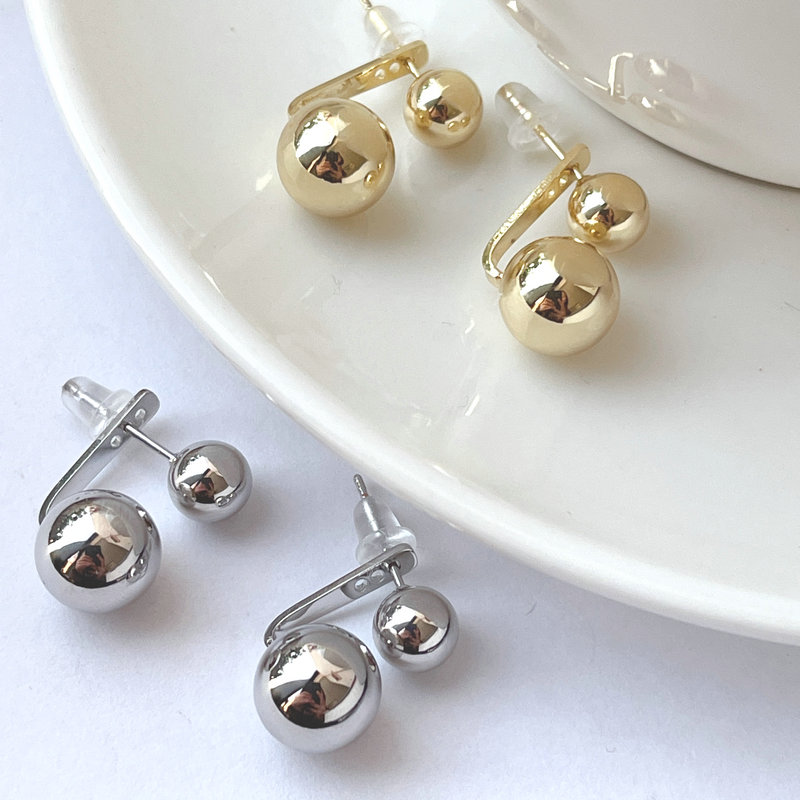 Gold Ball Earring