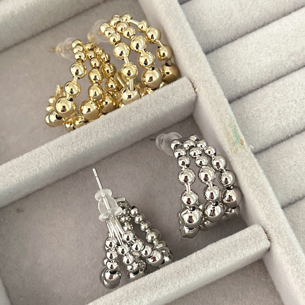 Brass Ball Sector Eearring