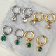 Round Drop Hoop Earring