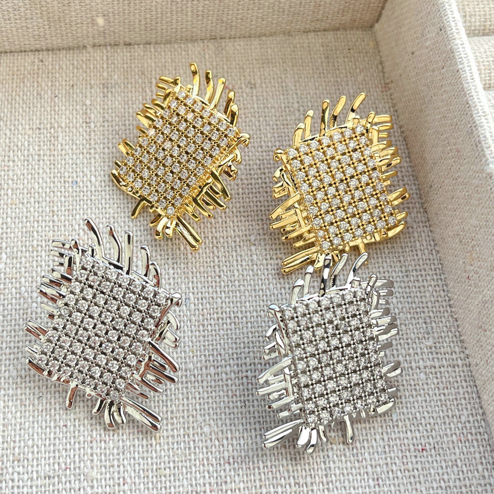 Mirco Pave Weave Zircon earring