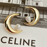 Moon Earring With Fresh Water Pearl