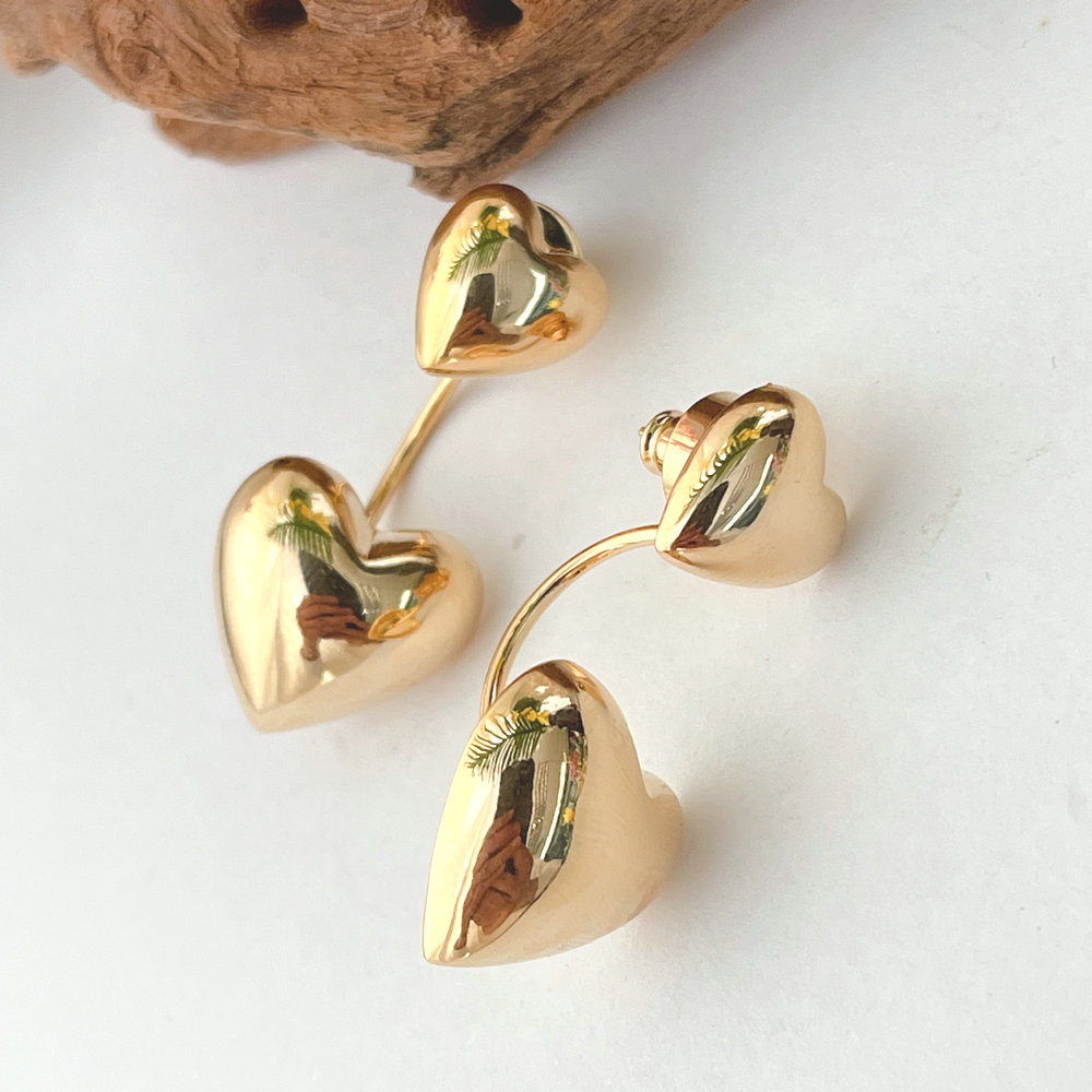 Gold Heart Earring