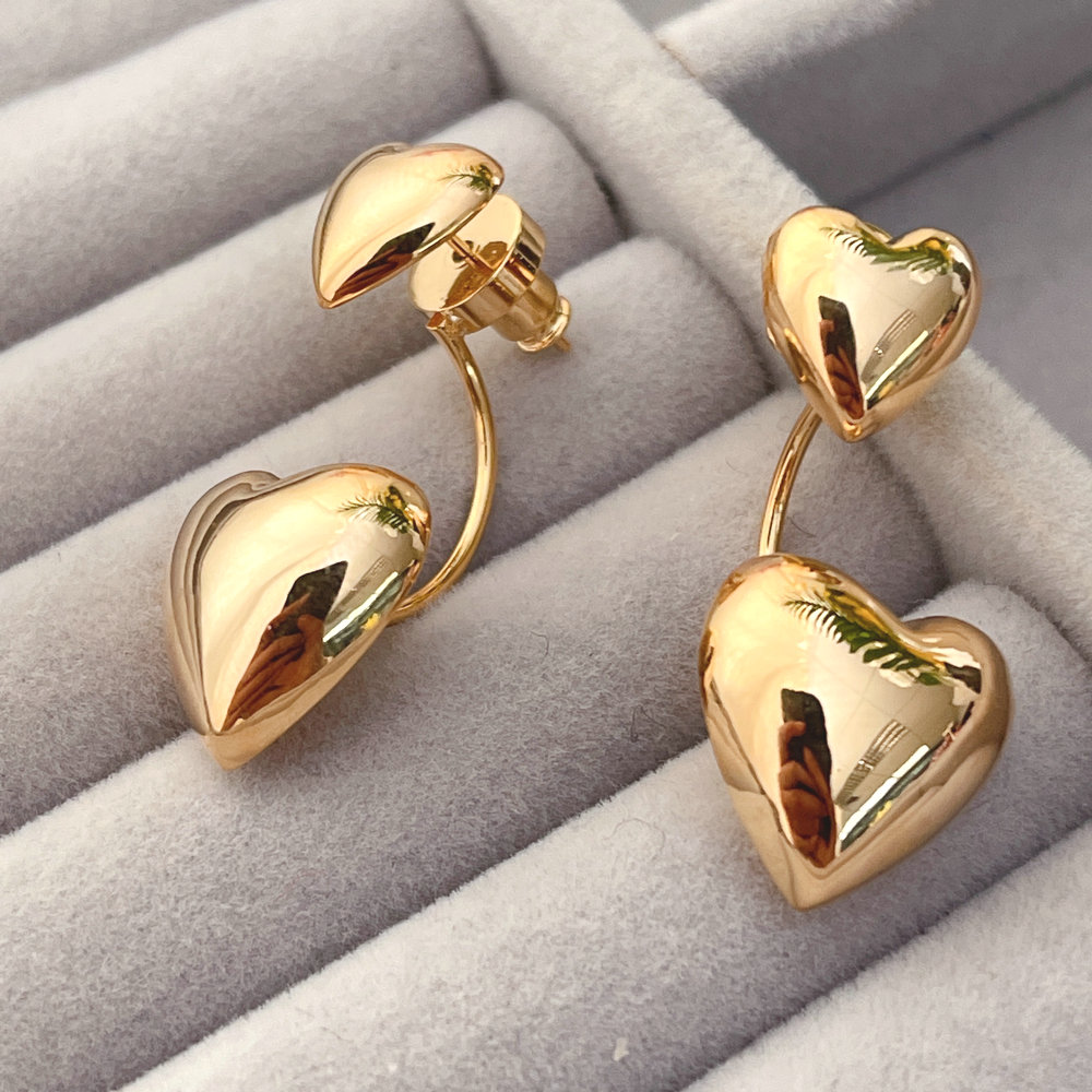 Gold Heart Earring