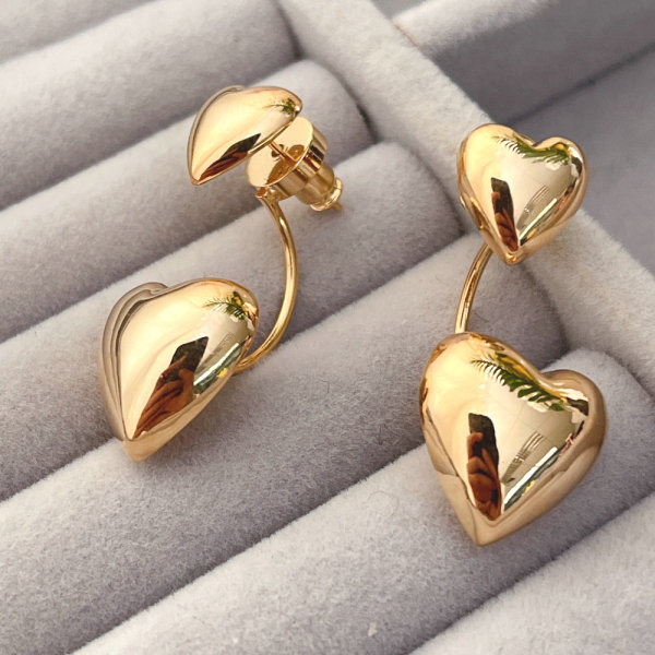 Gold Heart Earring