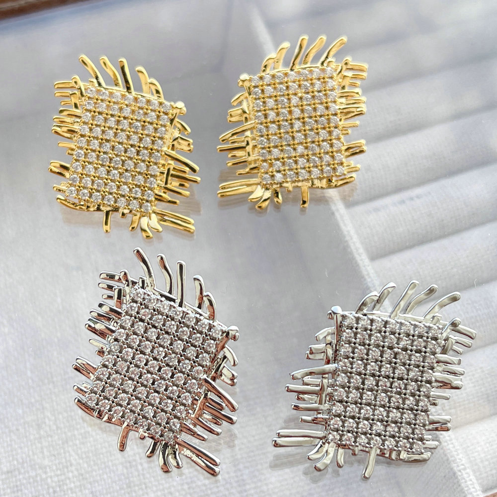 Mirco Pave Weave Zircon earring