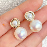 Small Round Pearl Earring