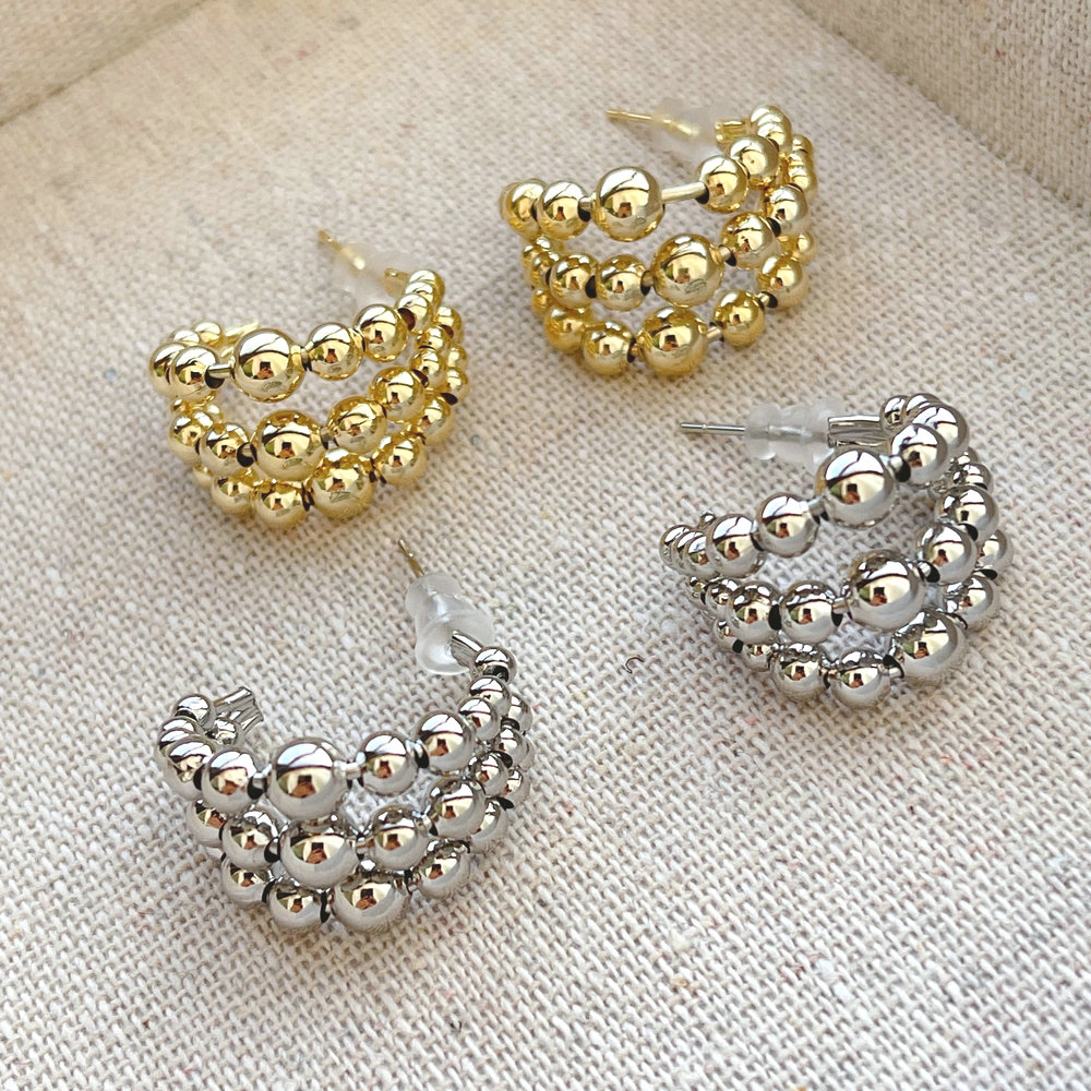 Brass Ball Sector Eearring