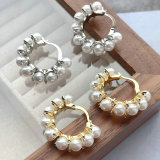 Fashion Hoop Pearl Earring