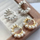 Fashion Hoop Pearl Earring